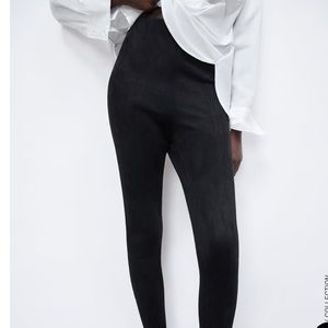5/20$ Zara Trafaluc Collection Faux Suede Leggings